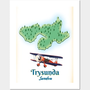 Trysunda Sweden map Posters and Art